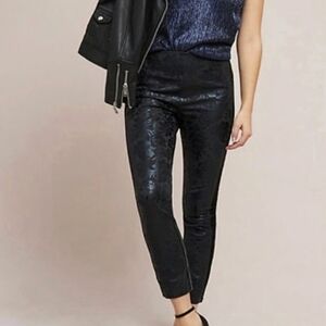 Anthropologie Essential Skinny Embossed Pants